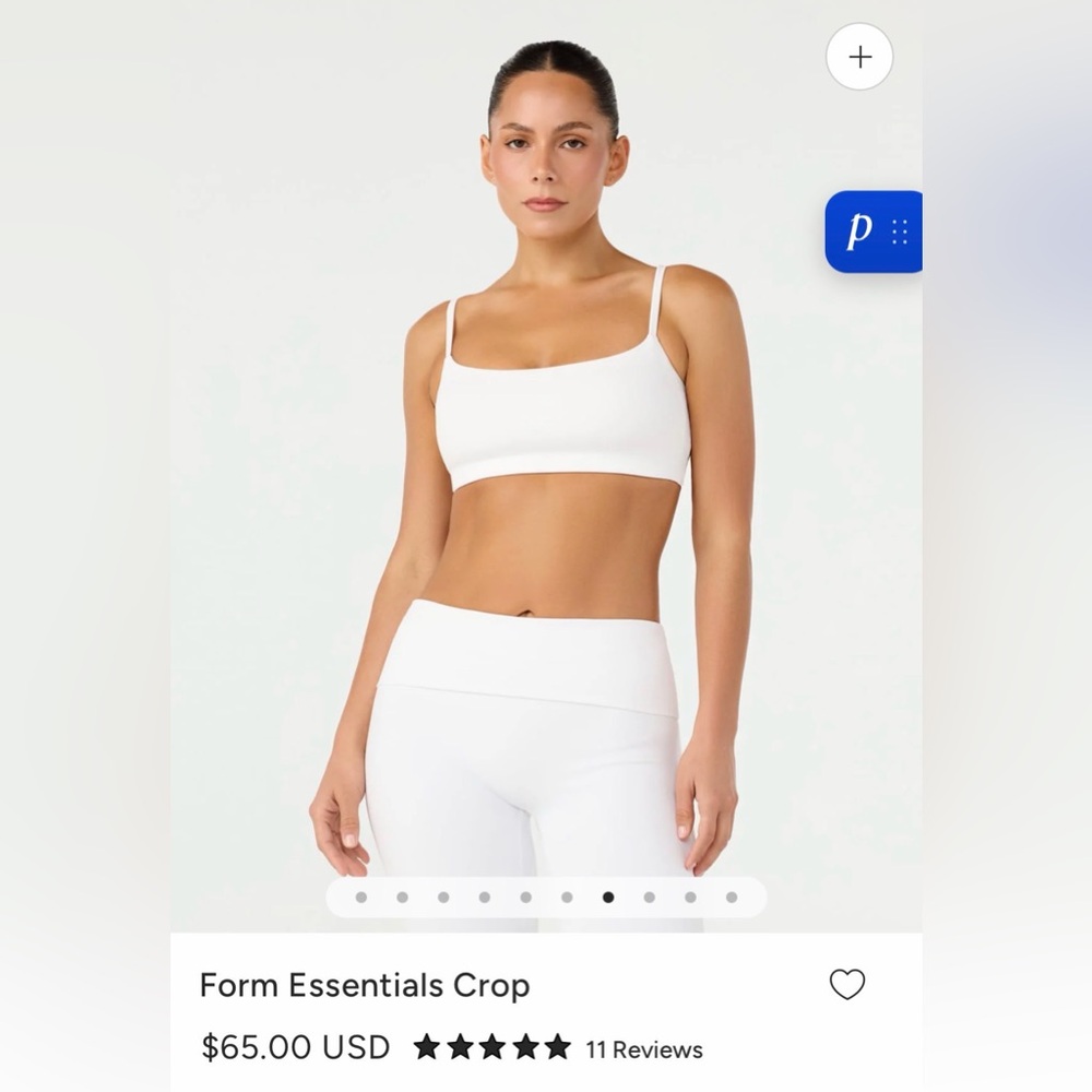 NWT CSB Form Essential Crop in White